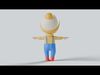 Baby Boy Character Fully Rigged Game Ready Animation Ready 3D model_1