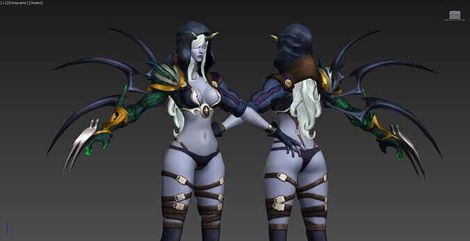 Nyxara - the Shadow Witch Low-poly 3D model