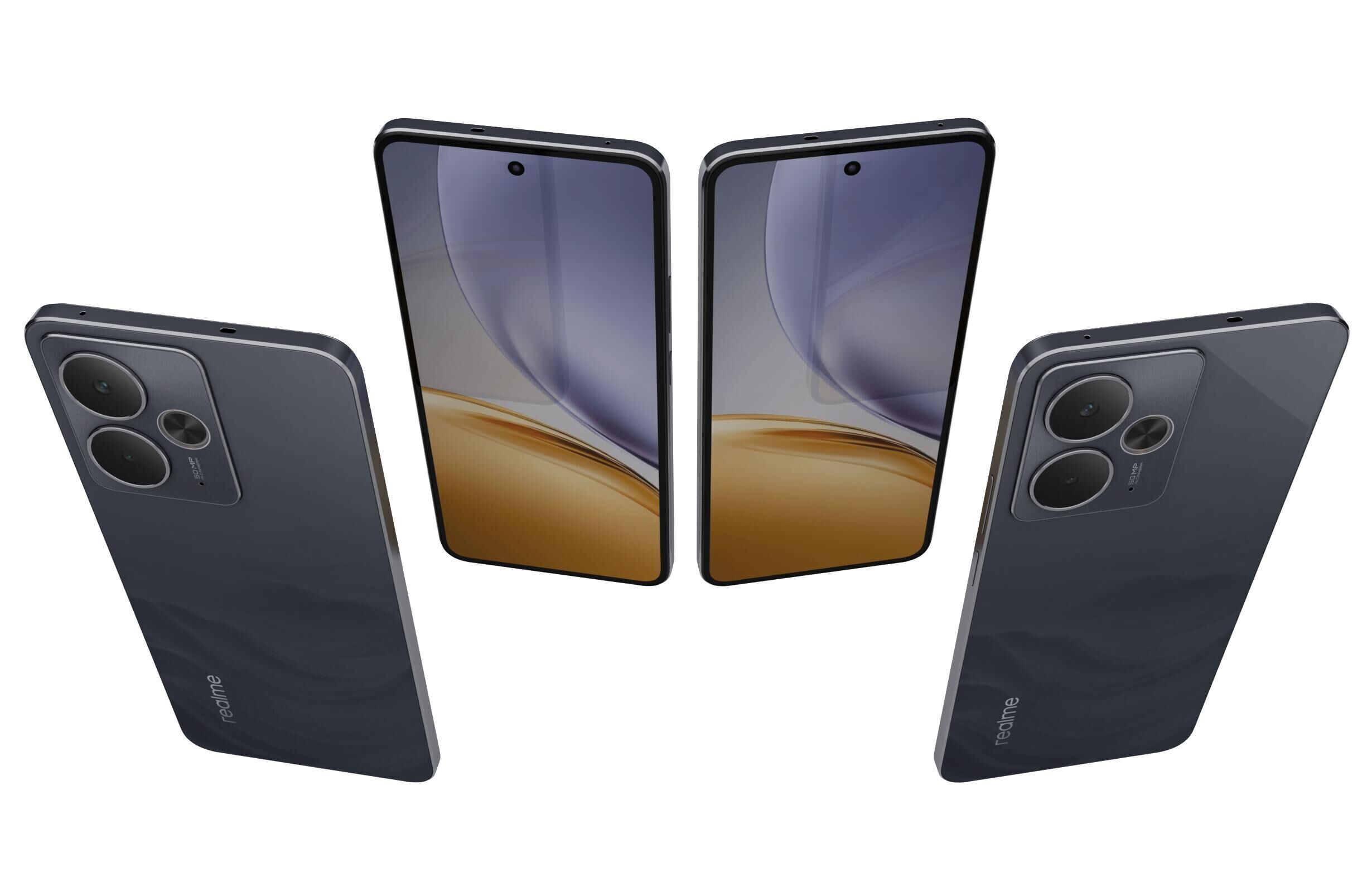 Realme 14T Black 3D model_4