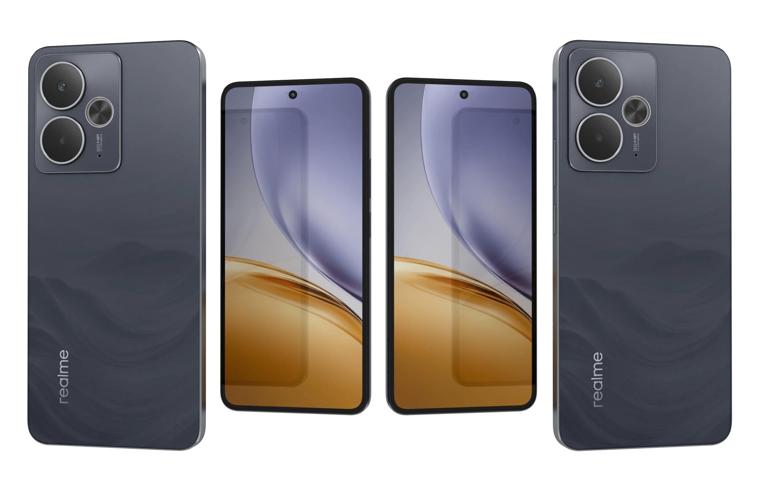 Realme 14T Black 3D model_3