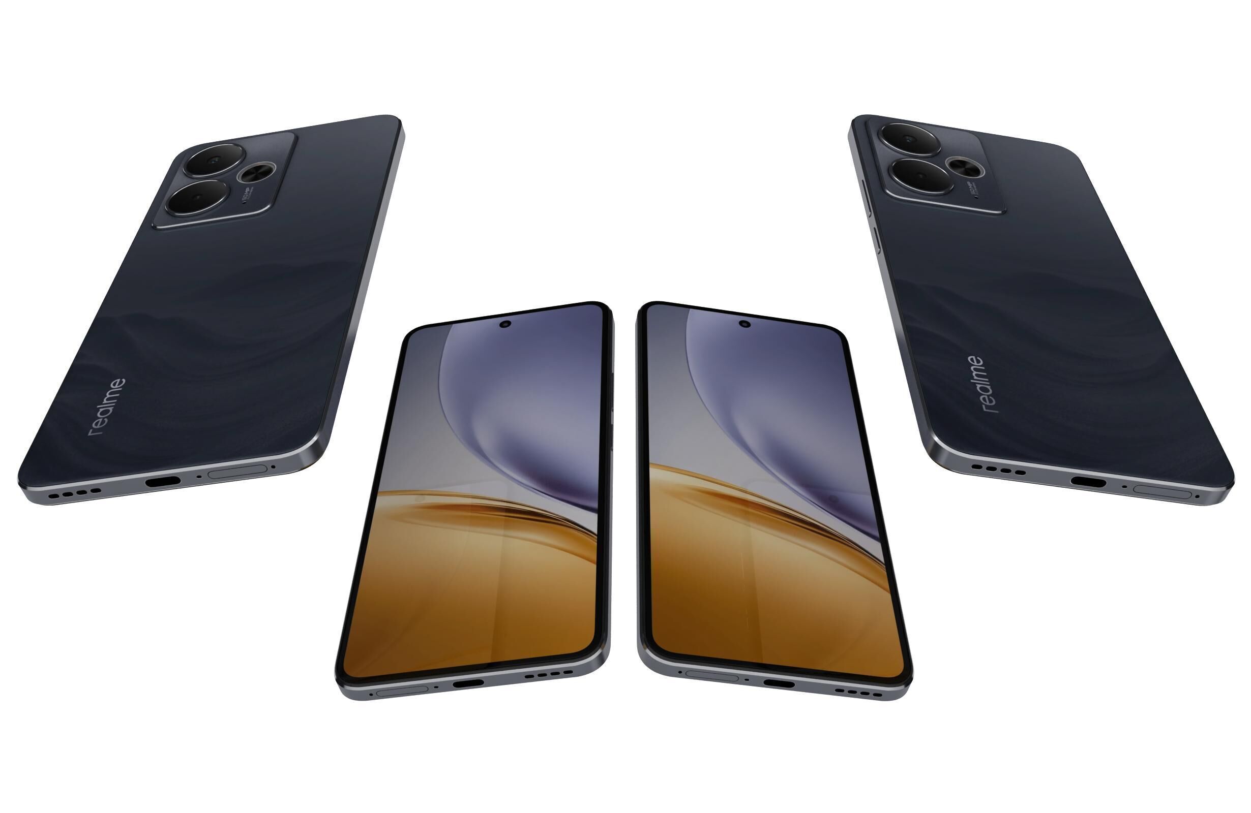Realme 14T Black 3D model_5