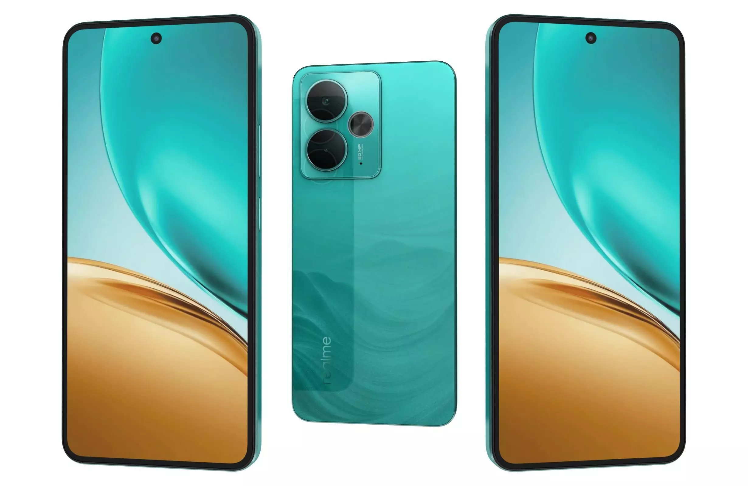 Realme 14T Green 3D model_0