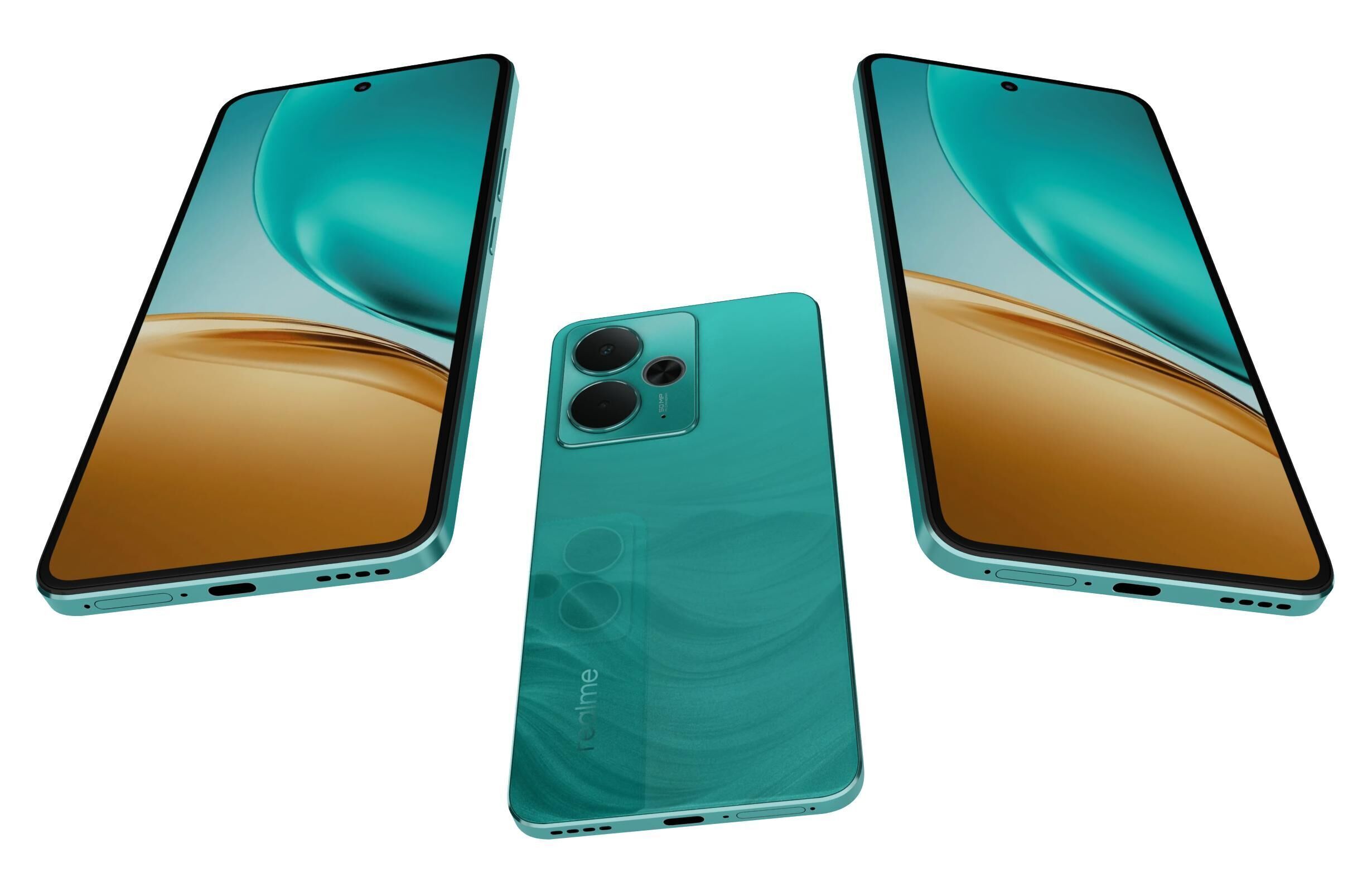 Realme 14T Green 3D model_2