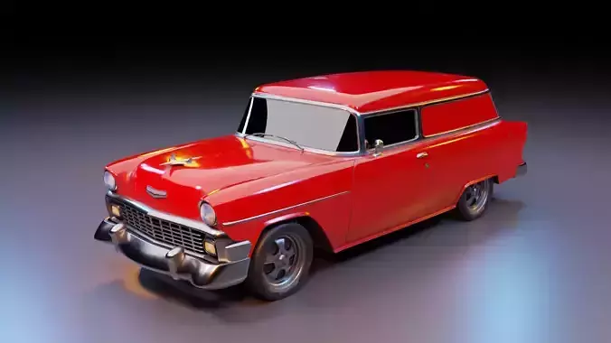 1956 Chevrolet Sedan Delivery Low-poly 3D model