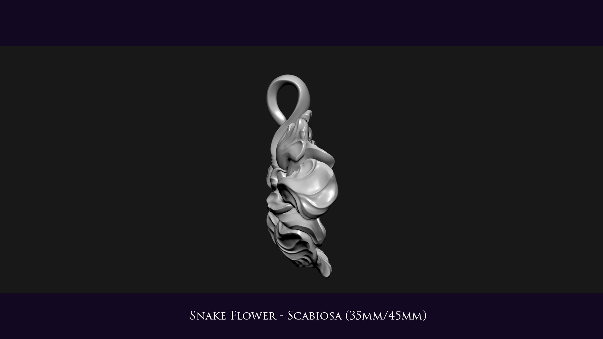 Snake Flower - Scabiosa 3D print model_9