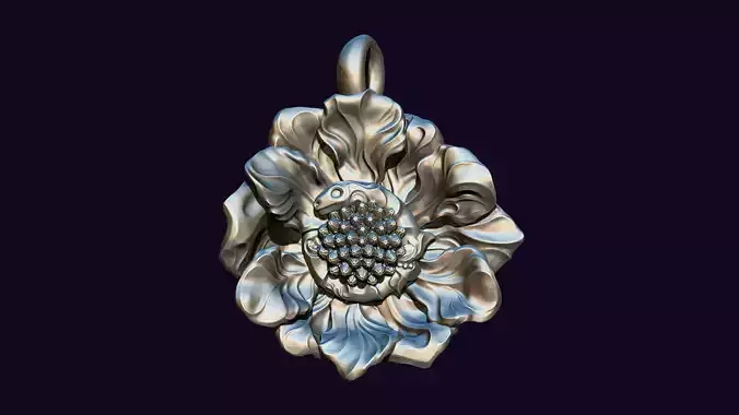 Snake Flower - Scabiosa 3D print model