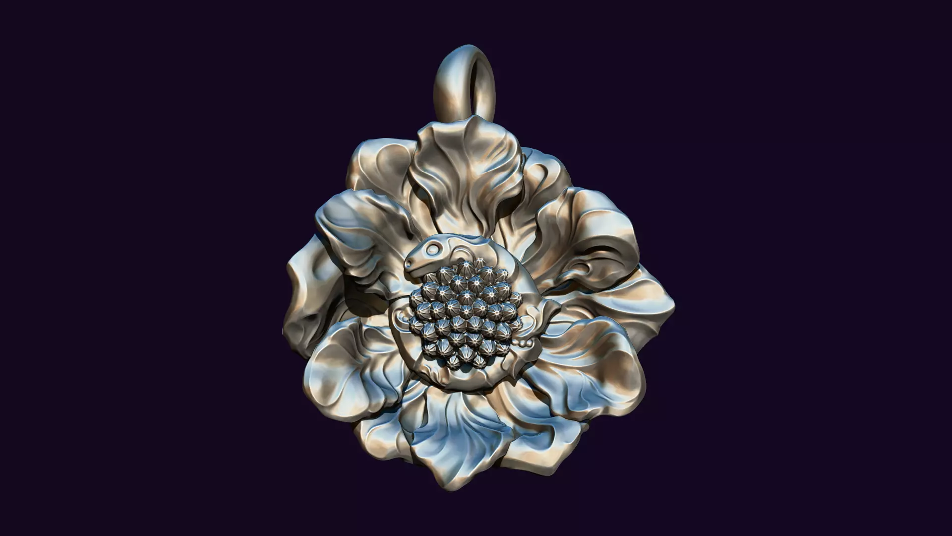 Snake Flower - Scabiosa 3D print model_0