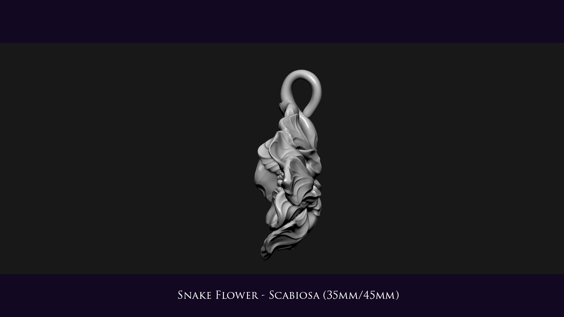 Snake Flower - Scabiosa 3D print model_5