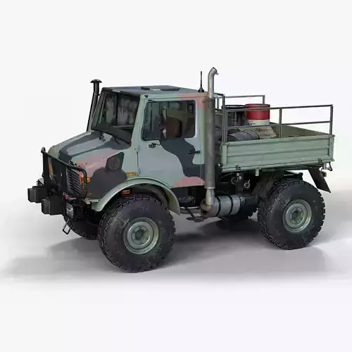 Unimog Military Low-poly 3D model