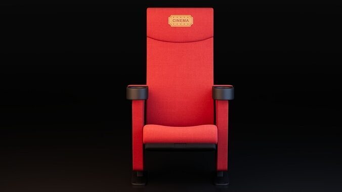 Cinema Chair Low-poly 3D model 4