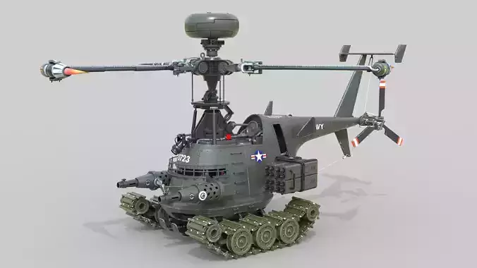 AeroViper VT 0723  Hybrid Assault HeliTank 3D model