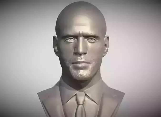 Jason Statham bust 3D print model