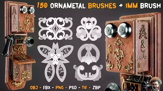150 Complex Ornamental Brushes and  IMM   Vol 36