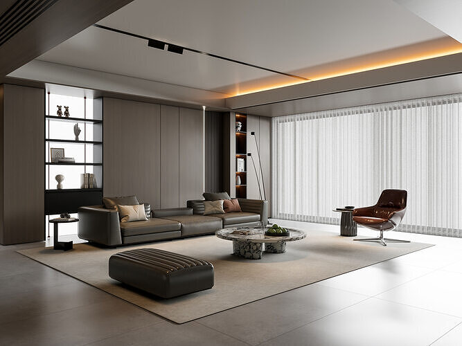 Italian living room 08 3D model