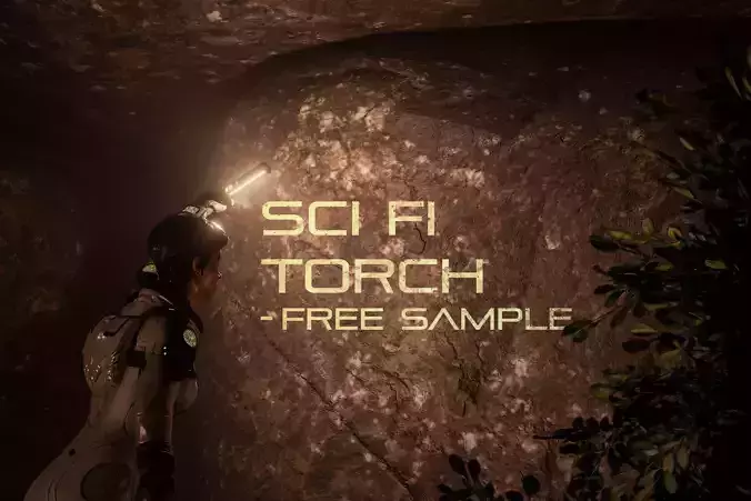  Free Sci Fi Torch - Explorers Lights Sample Free low-poly 3D model