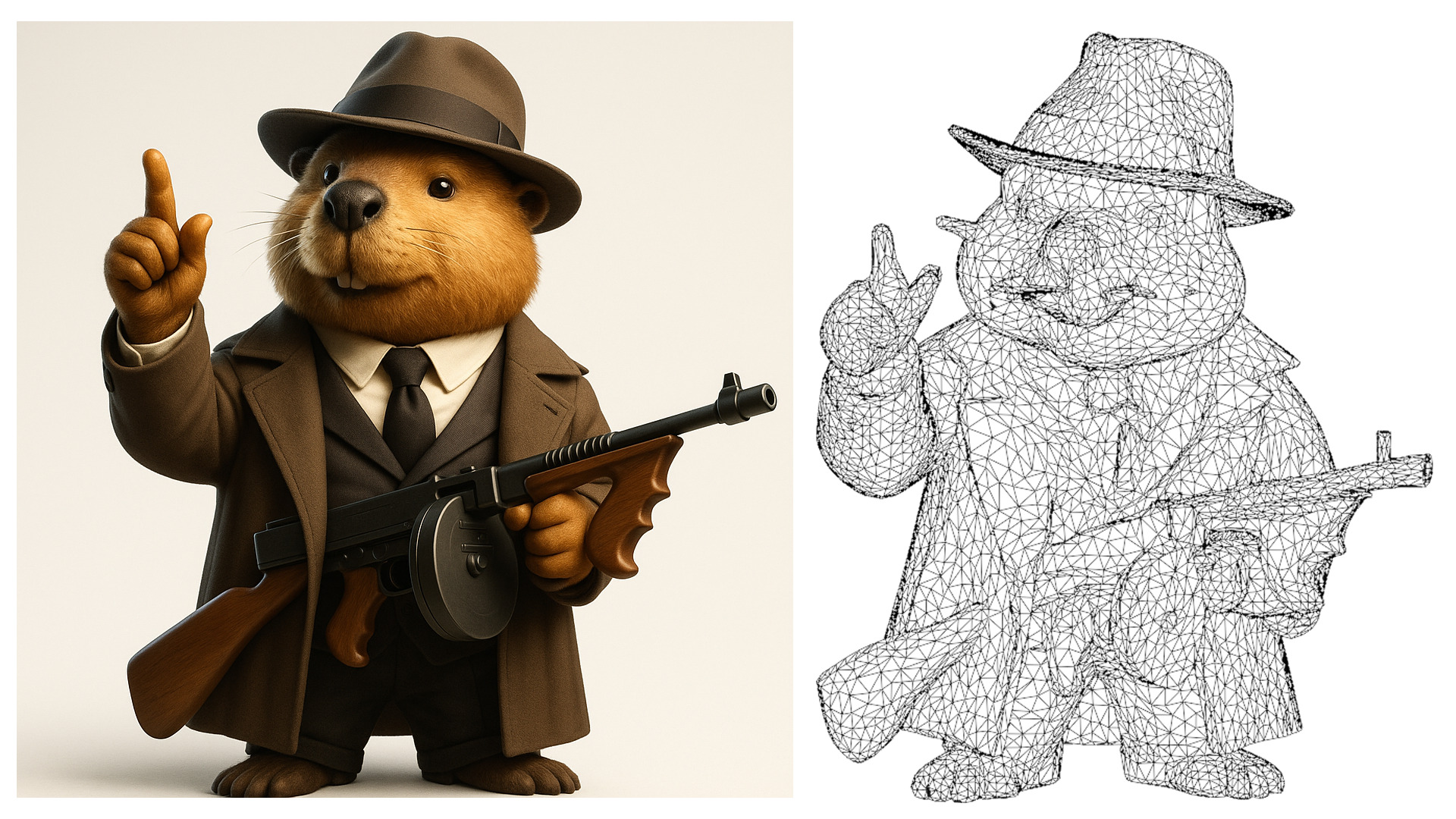 Italian Brainrot Characters 4 Low-poly 3D model_2