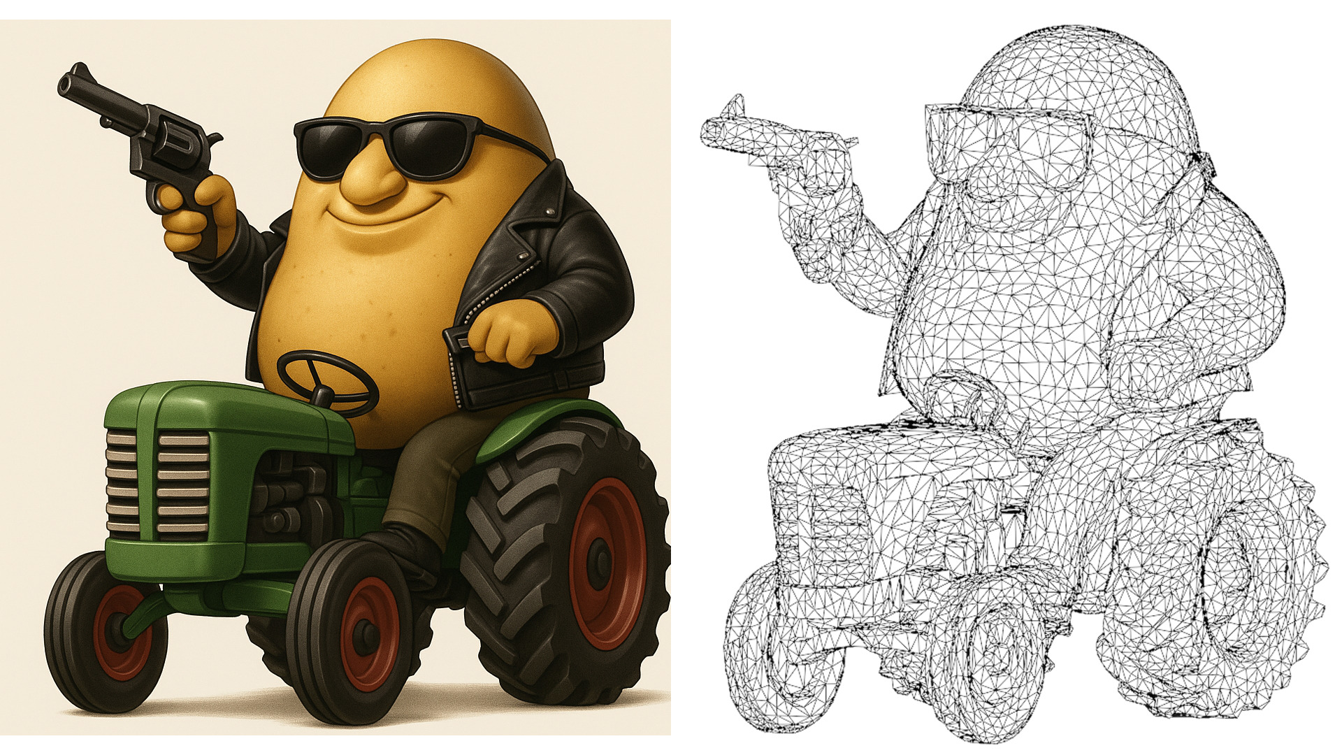 Italian Brainrot Characters 4 Low-poly 3D model_3