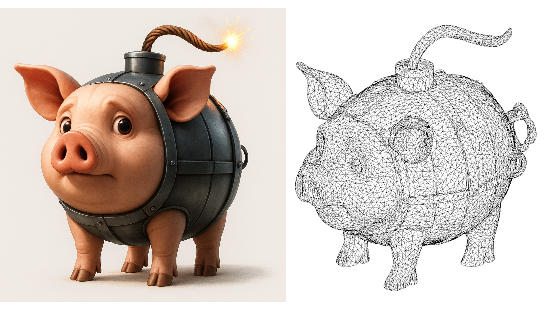 Italian Brainrot Characters 4 Low-poly 3D model_7