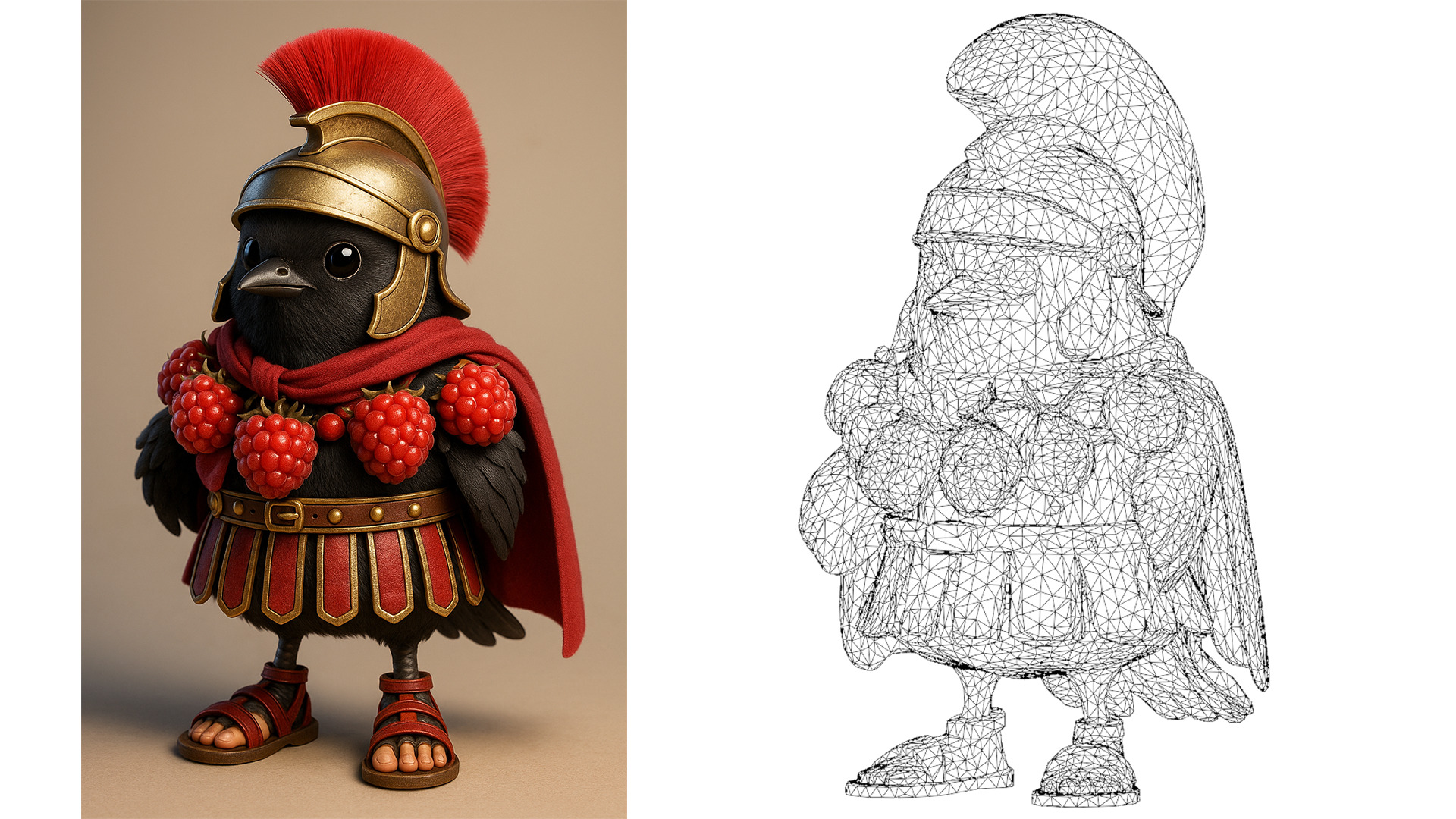 Italian Brainrot Characters 4 Low-poly 3D model_4