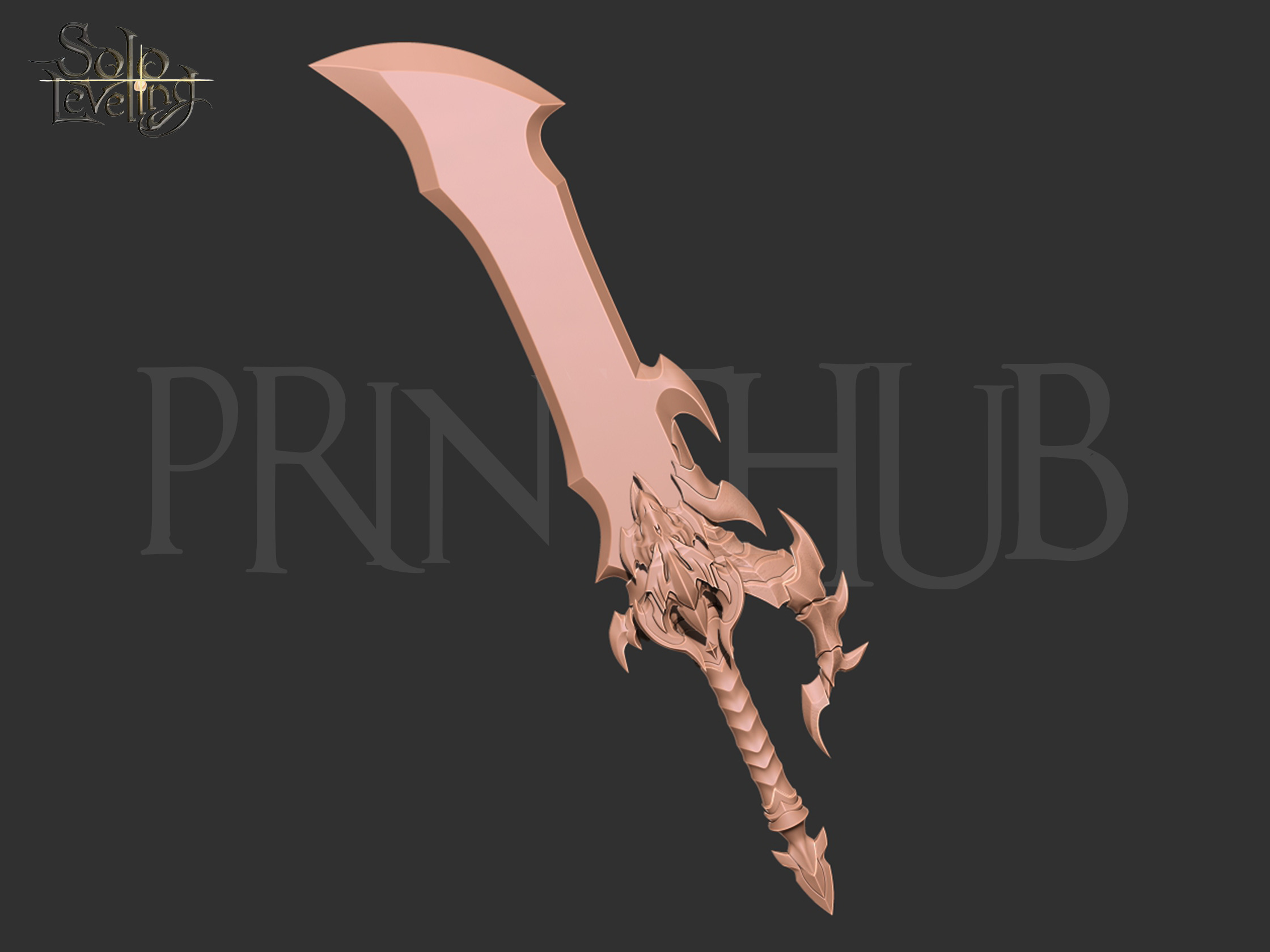 Demon King Dagger 3d print file for cosplay  3D print model_1