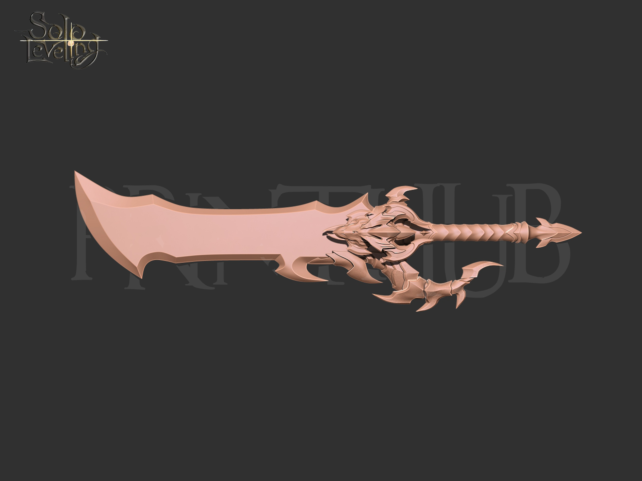 Demon King Dagger 3d print file for cosplay  3D print model_3