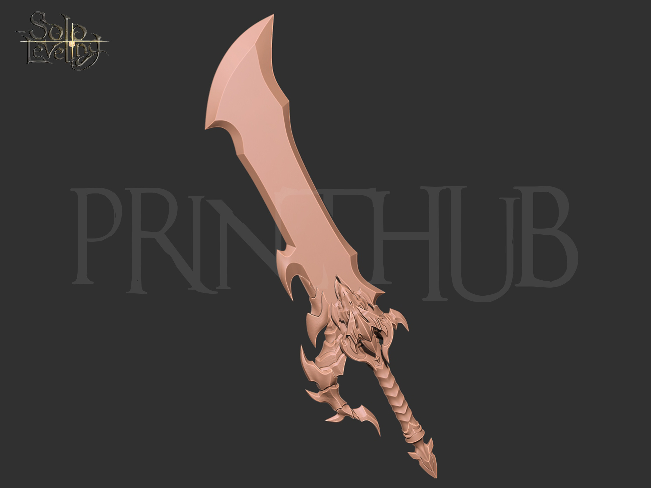 Demon King Dagger 3d print file for cosplay  3D print model_4