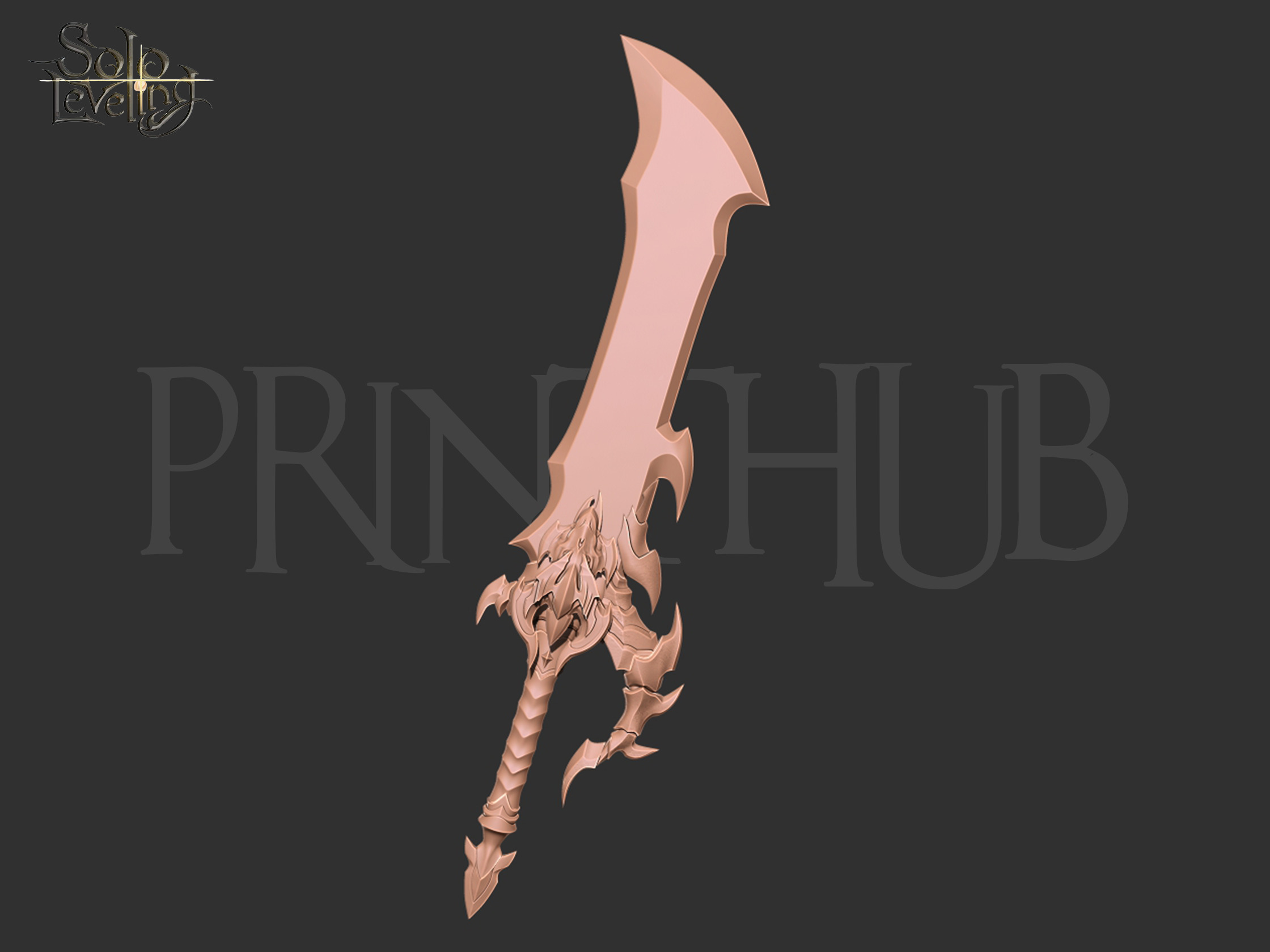 Demon King Dagger 3d print file for cosplay  3D print model_2