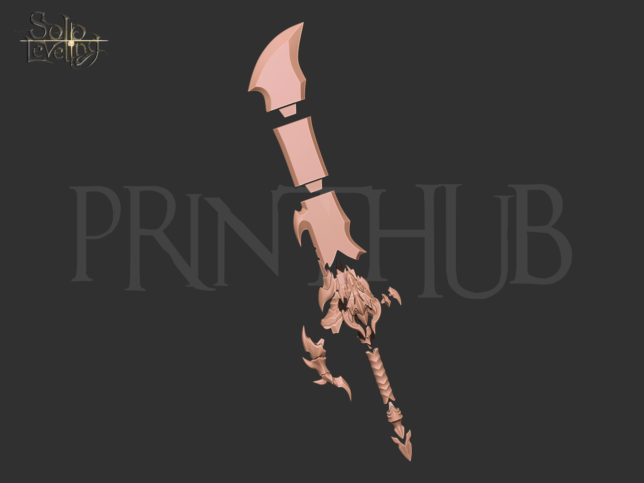 Demon King Dagger 3d print file for cosplay  3D print model_5