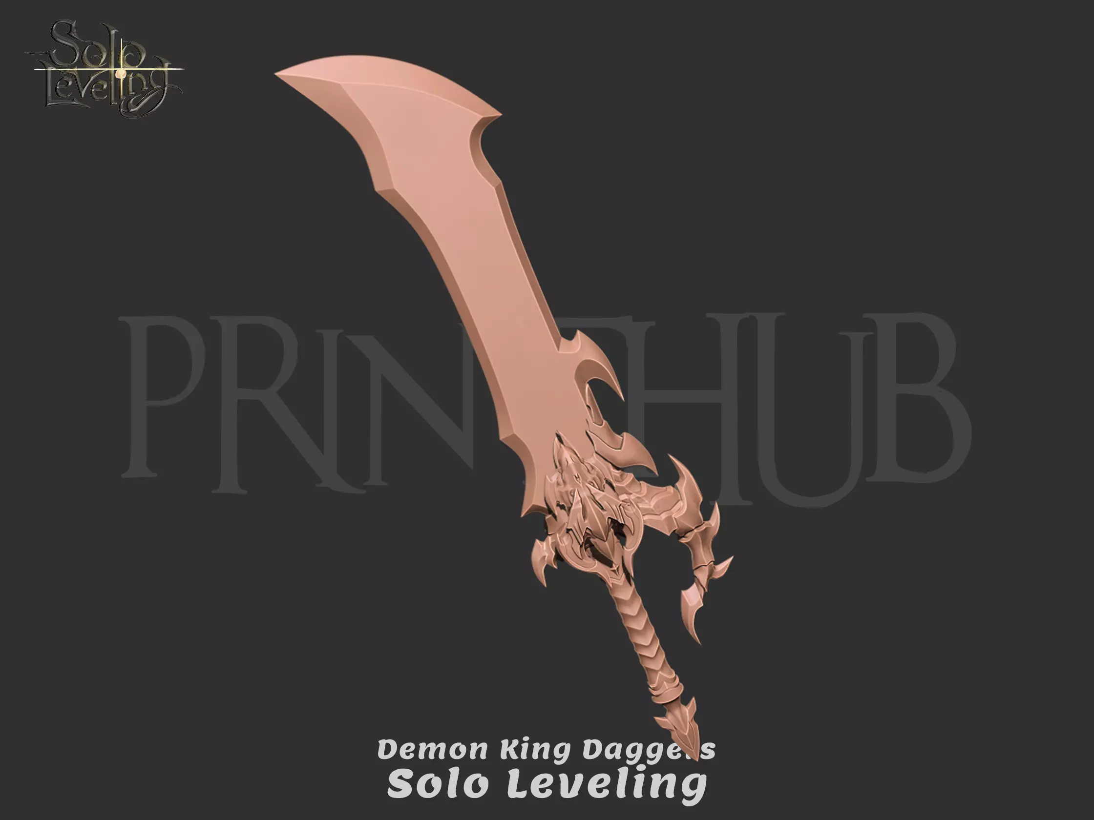 Demon King Dagger 3d print file for cosplay  3D print model_0
