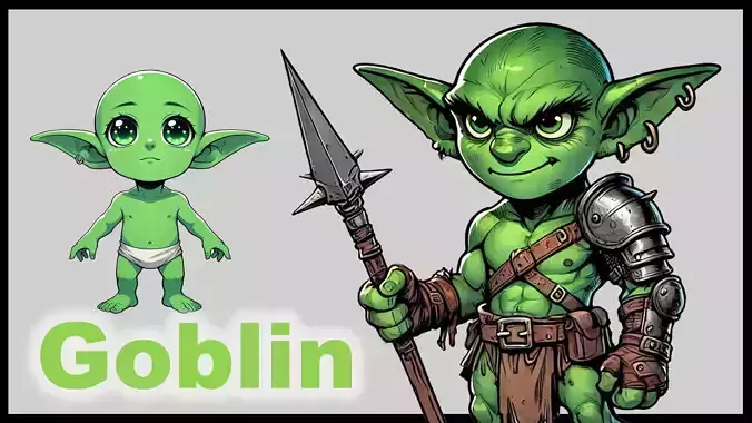 Goblin Character Pack Low-poly 3D model