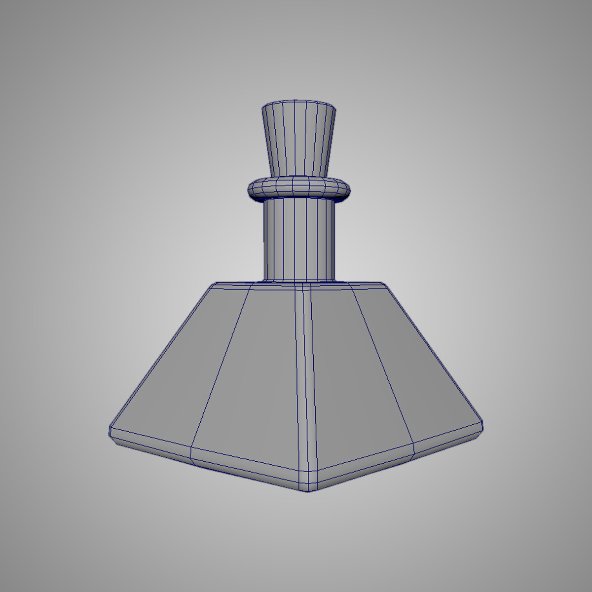 Fantasy Potion Bottle Divine White Elixir Game Ready 3D Model Low-poly 3D model_4