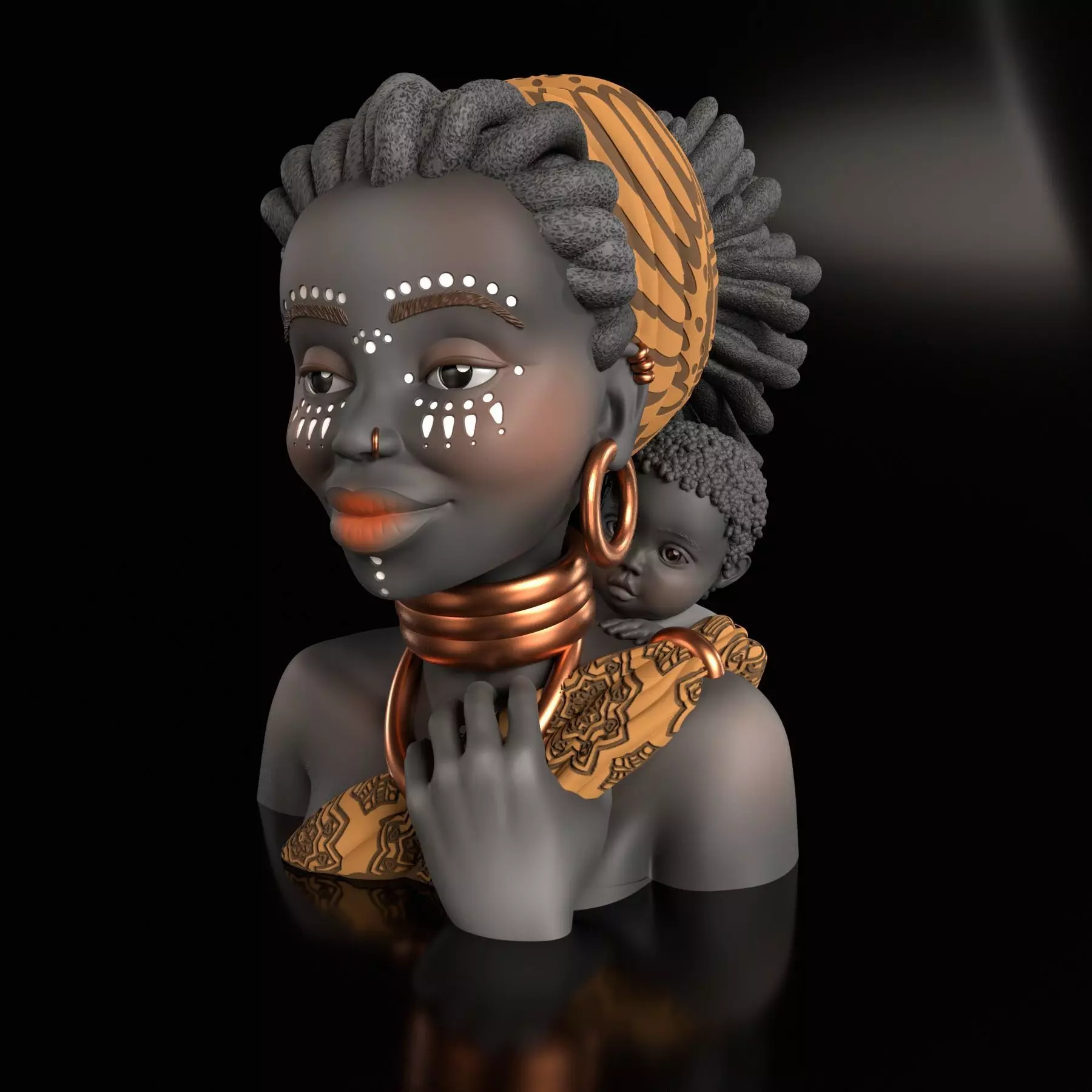 Mothers day bust 3D print model