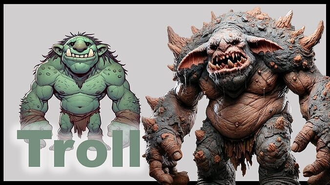 Troll Character Pack Low-poly 3D model