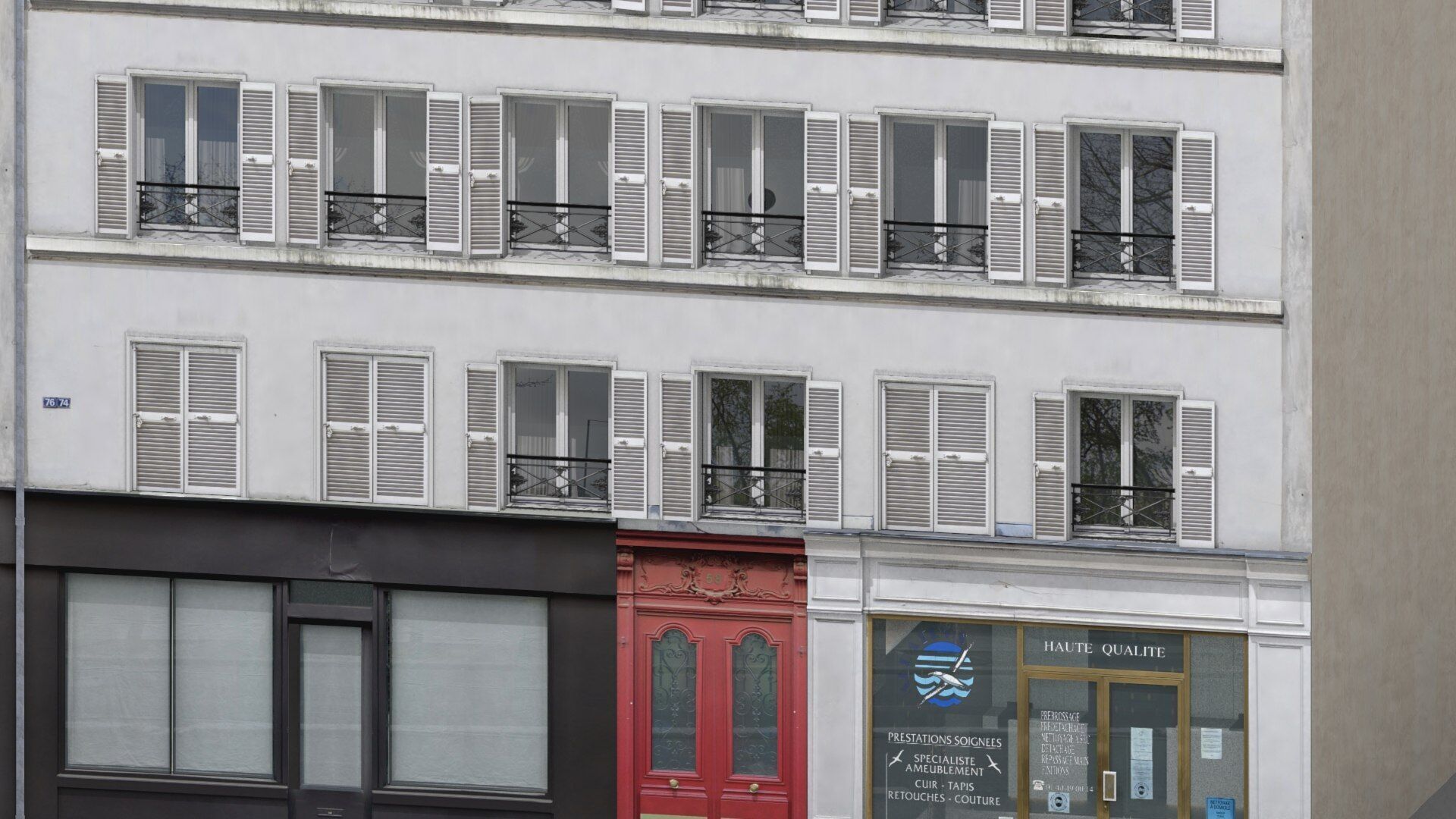 Old Paris House 005 Low-poly 3D model_10