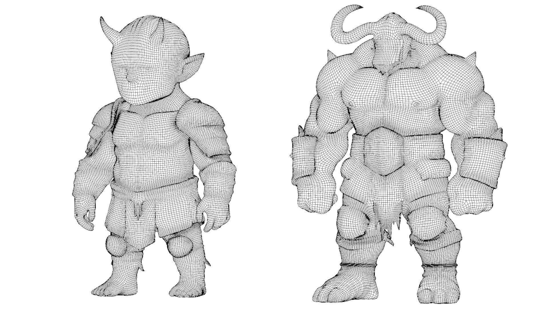 Ogre Character Pack Low-poly 3D model_2