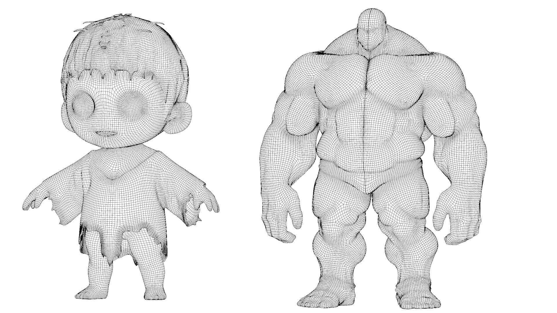 Ghoul Character Pack Low-poly 3D model_3