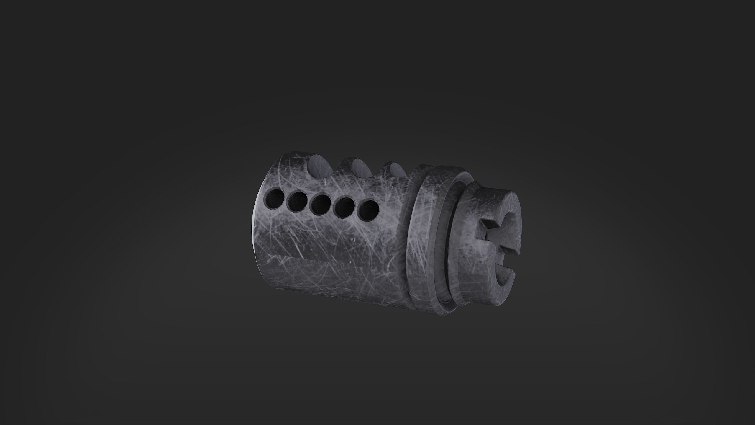 muzzle brake  vol7 3D model_6