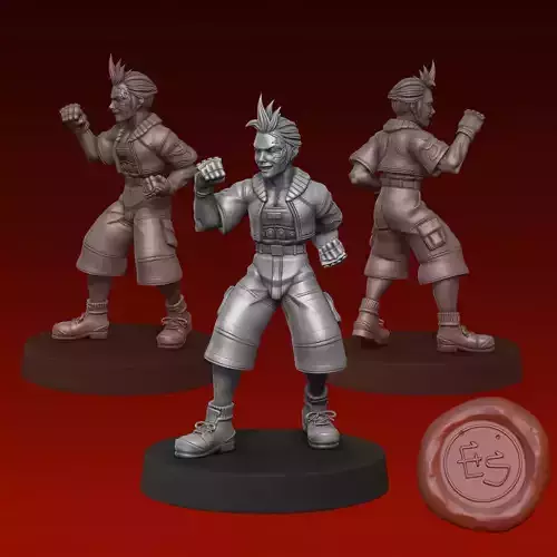 Zell Dincht - Final Fantasy VIII - 32mm Miniature 3D print model