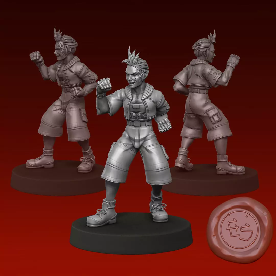 Zell Dincht - Final Fantasy VIII - 32mm Miniature 3D print model_0