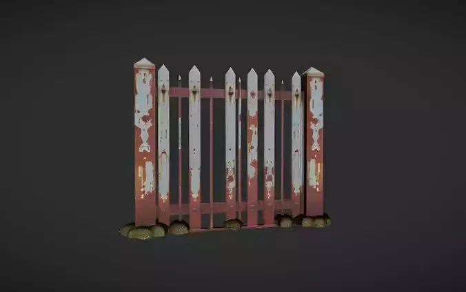 Old wooden fence section