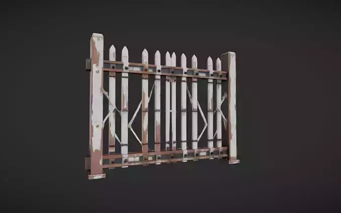 rusty metal fence gate