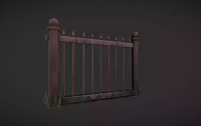 ornamental metal fence with chain links