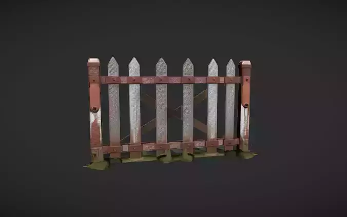 old wooden picket fence with grass