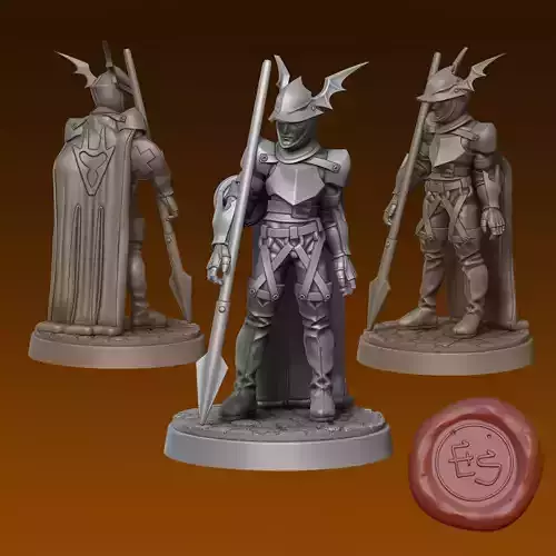 Male Dragoon - Final Fanatsy Tactics - 32mm Miniature 3D print model
