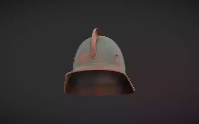 rusty steel combat helmet