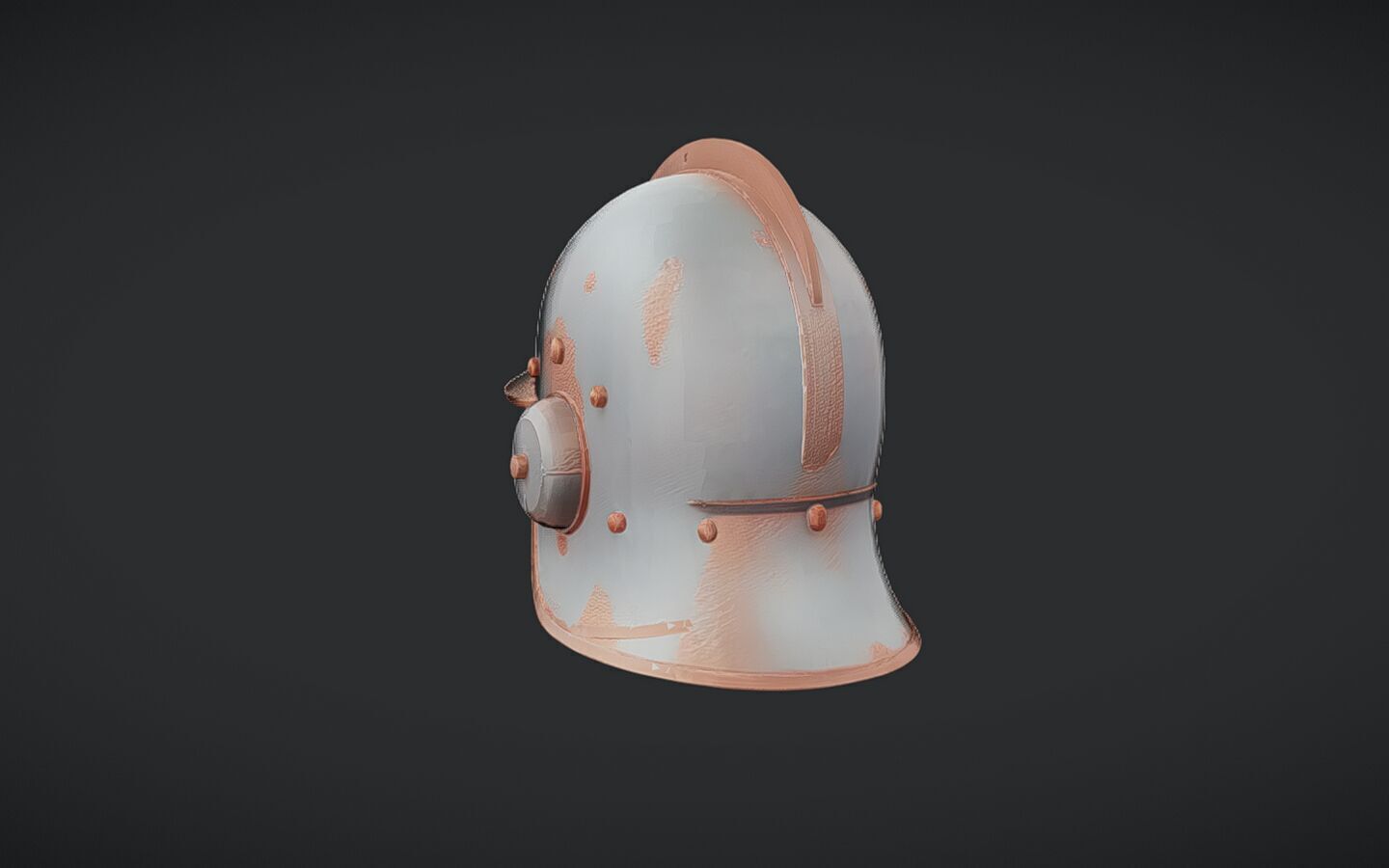 Roman-style metal helmet 3D model_14