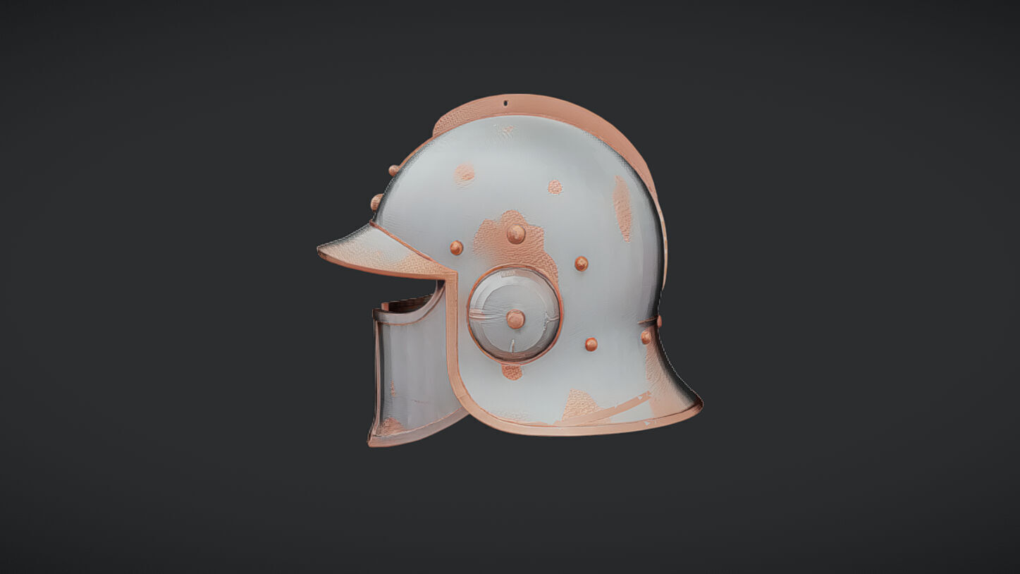 Roman-style metal helmet 3D model_31