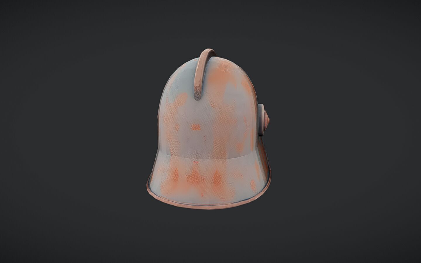 rusty vintage military helmet 3D model_12