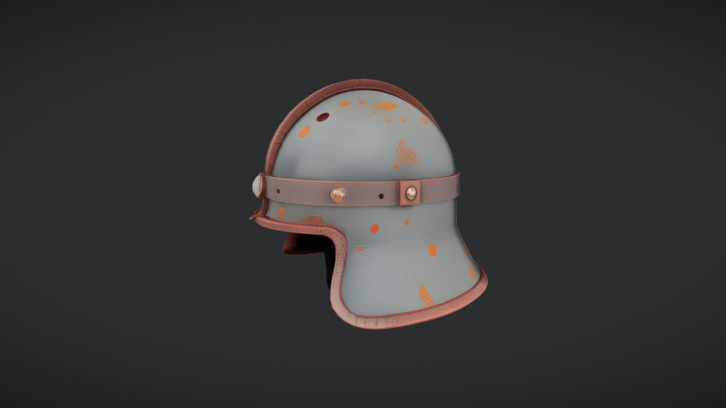 medieval knight helmet 3D model_41