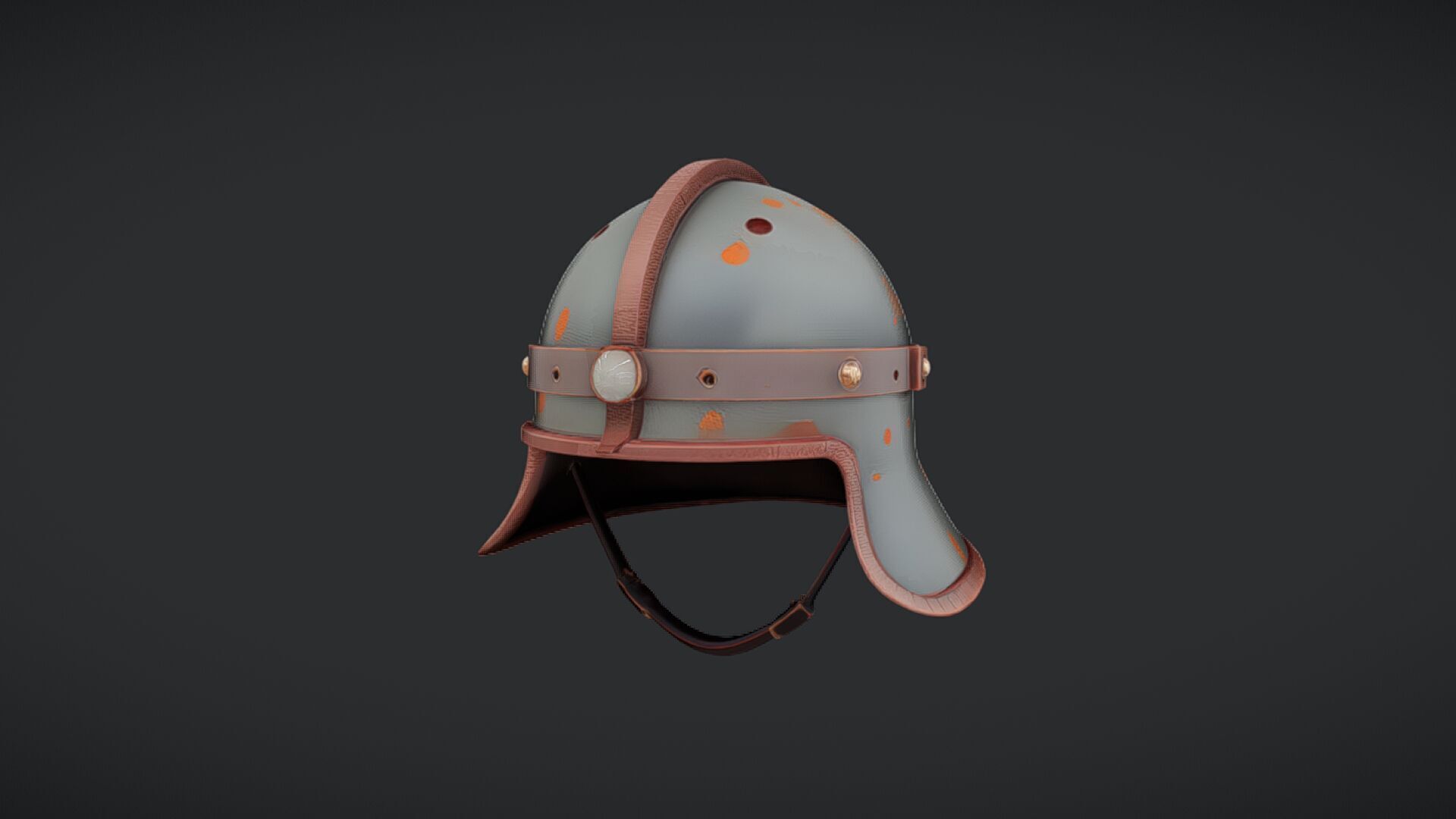 medieval knight helmet 3D model_53